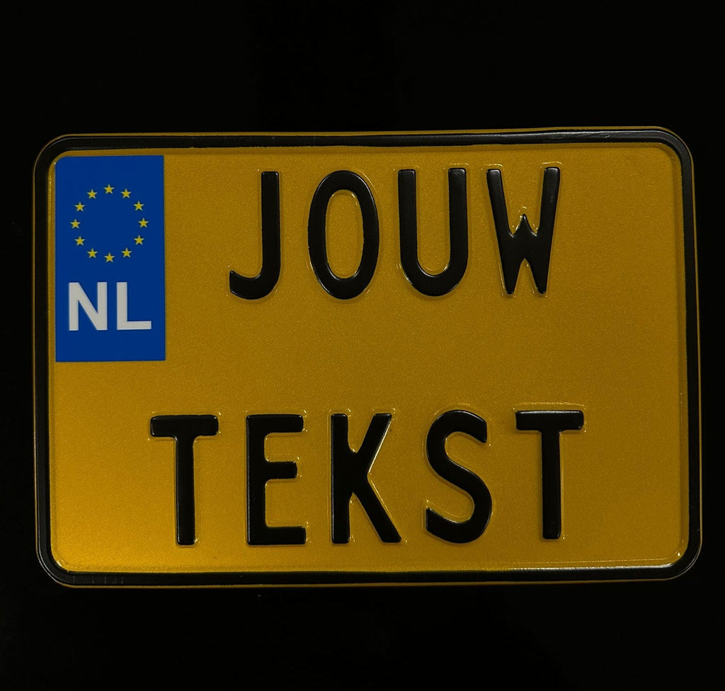 EIGEN TEKST - Motor formaat kentekenplaat